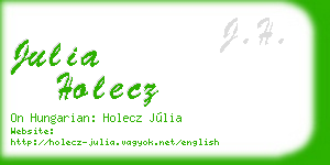 julia holecz business card
